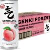 GENKI FOREST White Peach Sparkling Water Beverage, Zero Sugar Drinks, 330ml x 24 CANS [x2]