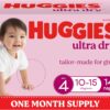715k2oqDf1L._AC_SL1500_ Huggies Ultra Dry Nappies Girls Size 4 – 144 Count (10–15kg) One Month Supply