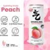 GENKI FOREST White Peach Sparkling Water Beverage, Zero Sugar Drinks, 330ml x 24 CANS [x2]