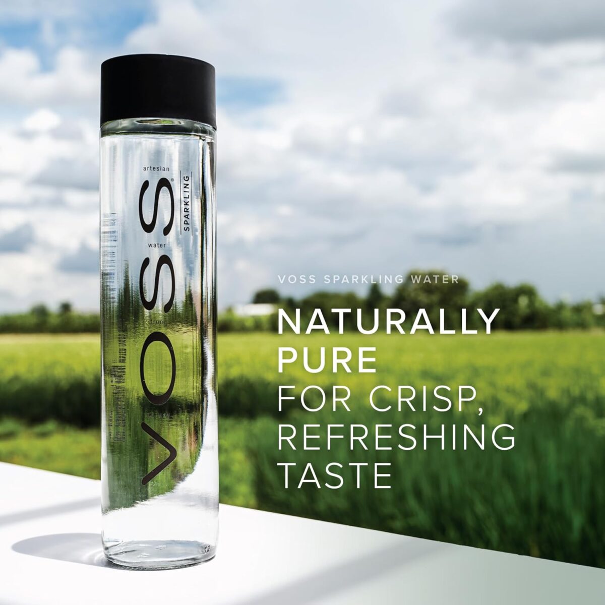Voss Sparkling Water 375mL x 24 Glass Bottles