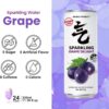 GENKI FOREST Grape Delight Sparkling Water Beverage, Zero Sugar Drinks, 330ml x 24 CANS [x2]