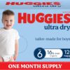 71ui1pmCGeL._AC_SL1500_ Title Huggies Ultra Dry Nappies Boys Size 6 – 120 Count (16+kg) One Month Supply