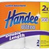 Handee Ultra White Double Length Paper Towel, 8 Rolls Value Pack [x4]