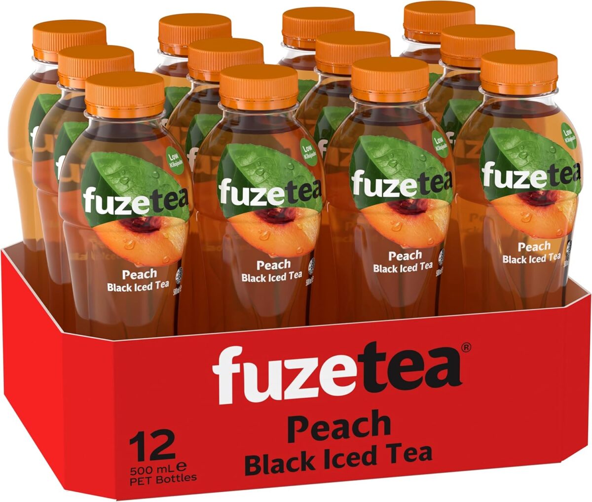 Fuze Peach Black Iced Tea 12 x 500mL [x2]