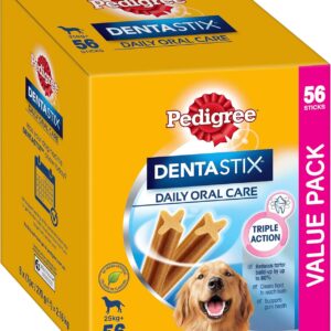 PEDIGREE DentaStix Large Dental Dog Treats 56 Sticks Value Pack [x2]
