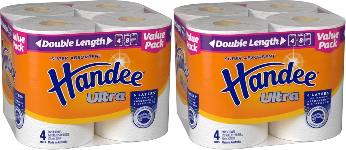 Handee Double Length Paper Towel (Pack of 2) [x3]