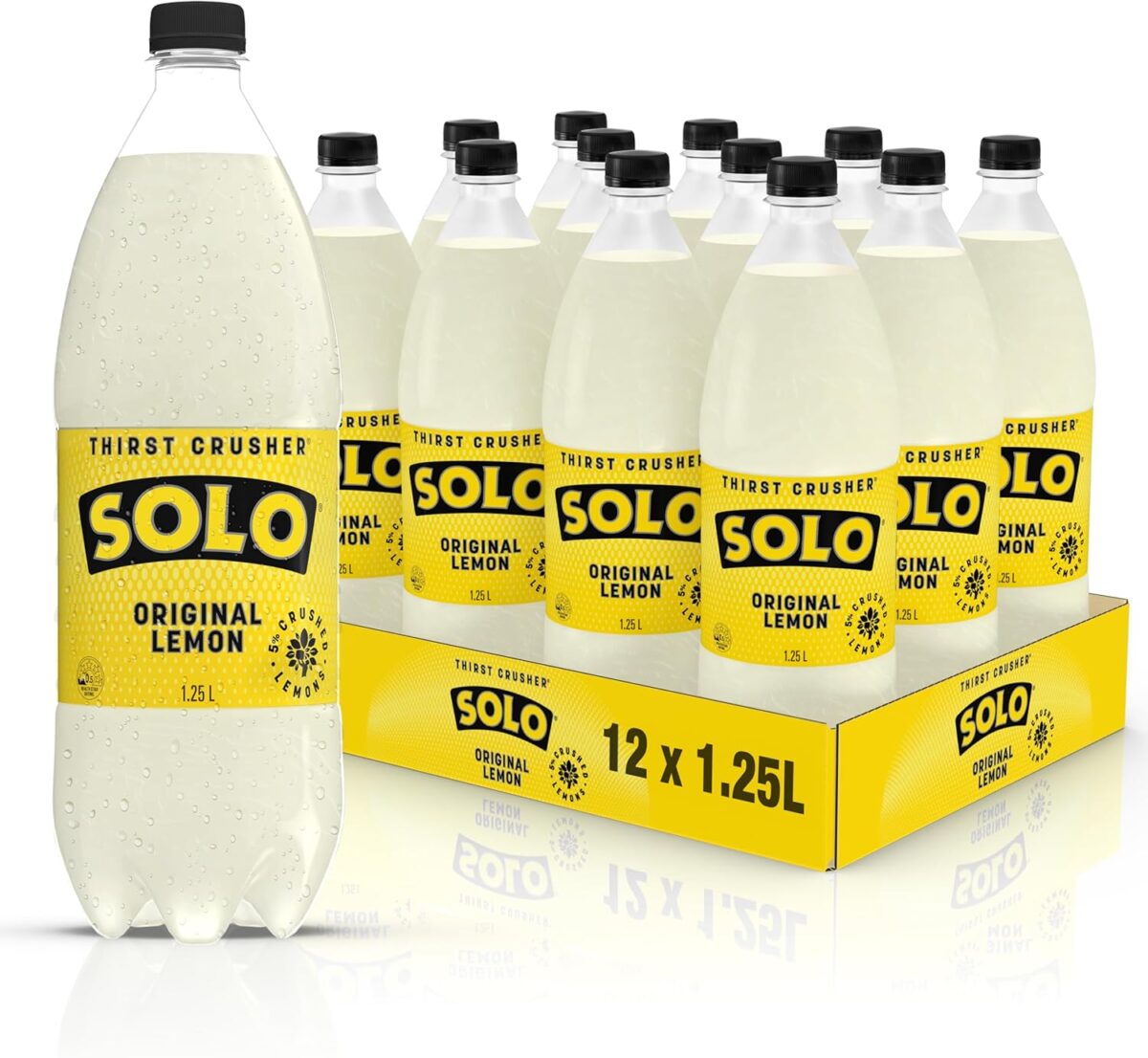 Solo Lemon Soft Drink 12 x 1.25L [x3]
