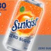 Sunkist Zero Sugar Soft Drink 2 Packs of 30 x 375ml [x2]