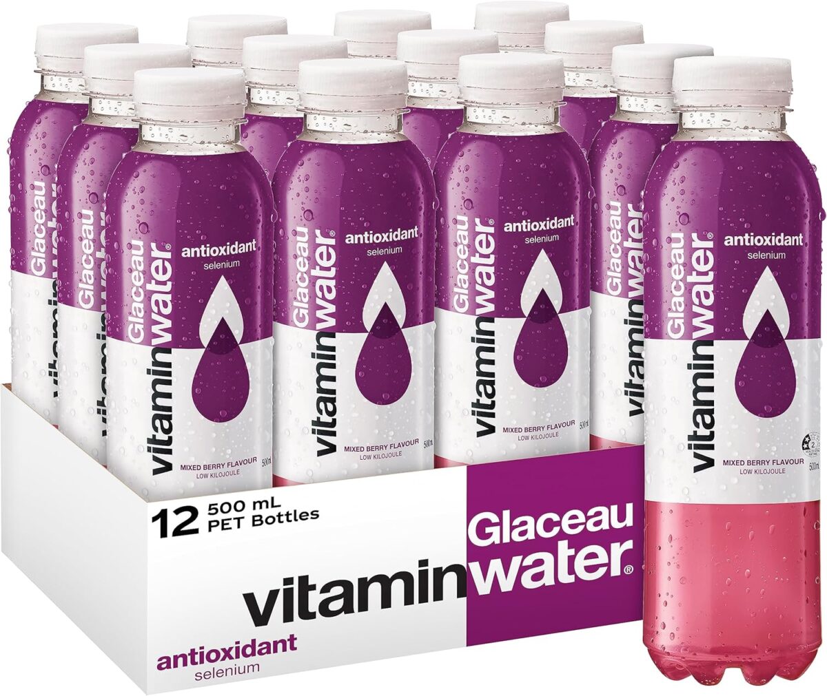 Glaceau Vitaminwater Antioxidant Multipack 12 x 500mL Bottles [x2]
