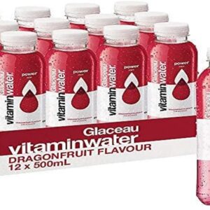 Glaceau Vitaminwater Power Bottle, Dragonfruit, 12 x 500 ml [x2]