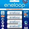 Panasonic Eneloop AA Pre-Charged Rechargeable Batteries, 4 Pack [x4]