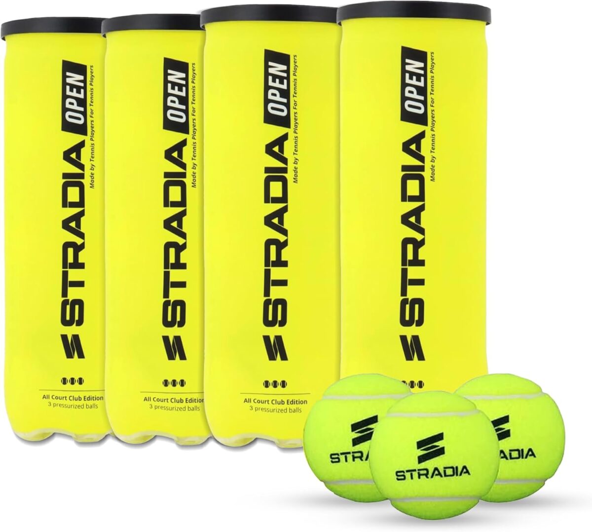 Tennis Balls Can – Extra-Duty Needle Felt, 3 Balls per Can, 8 Cans