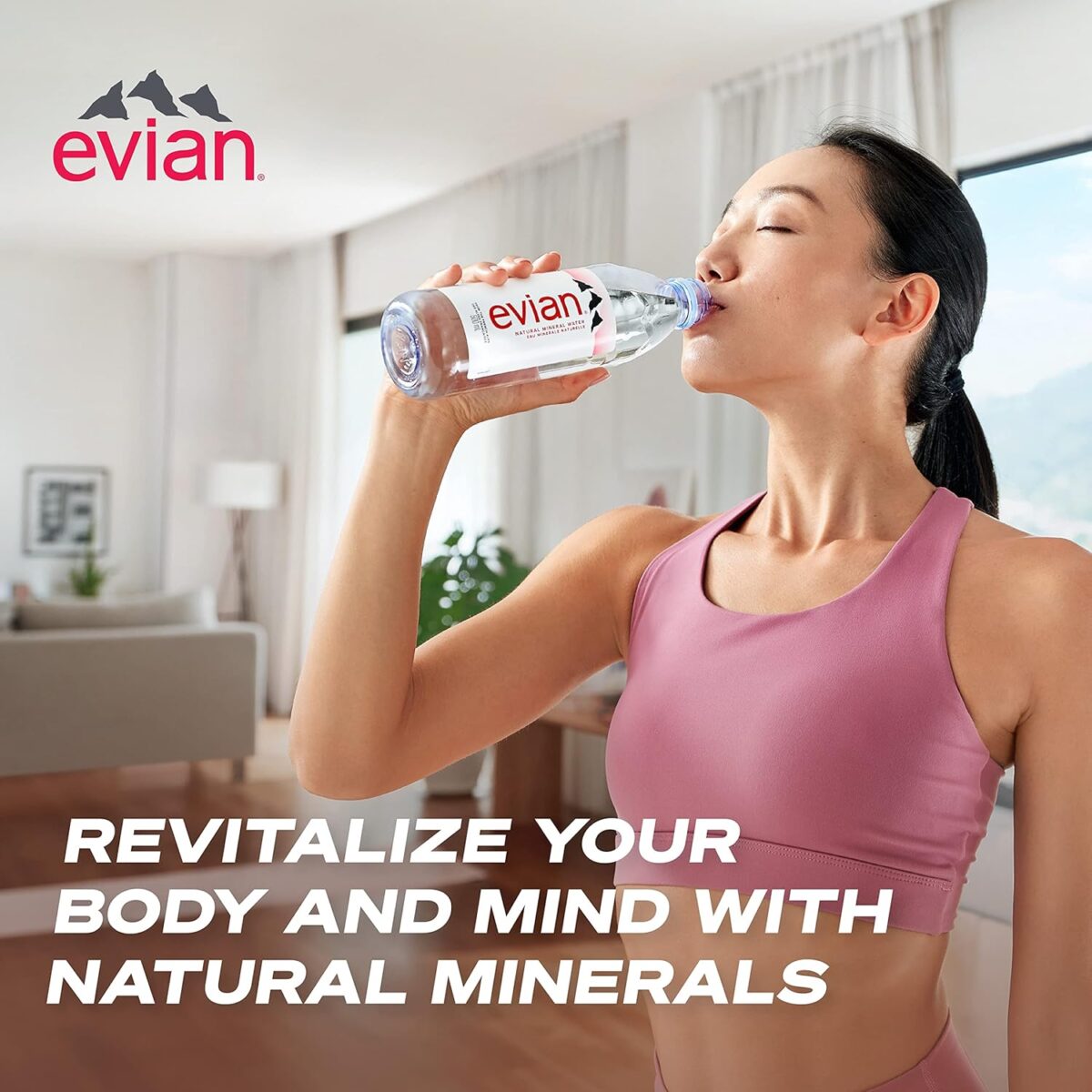 Evian Natural Mineral Water 24 x 500ml [x2]