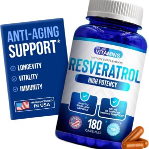 We Like Vitamins Resveratrol Capsules 1000mg, 180 Capsules [x2]