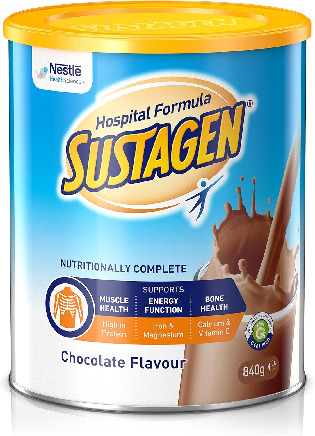 SUSTAGEN Hospital Formula High Protein Low GI Chocolate 840g [x3]