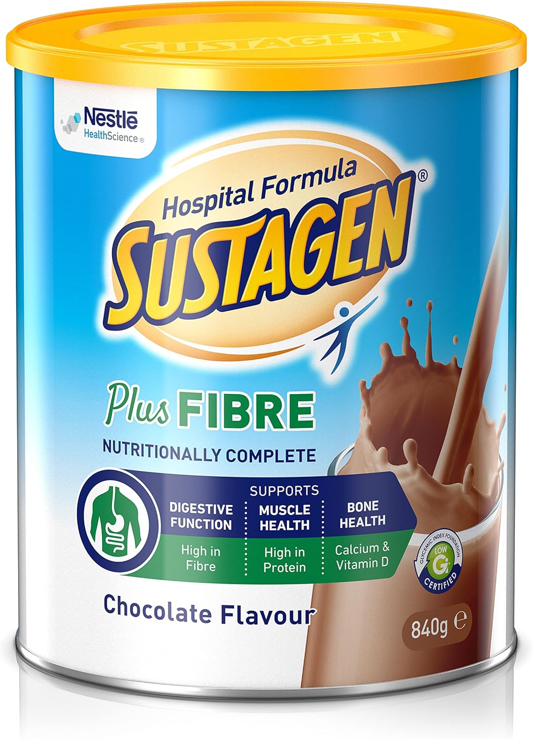 SUSTAGEN Hospital Formula High Protein Low GI Chocolate 840g [x3]
