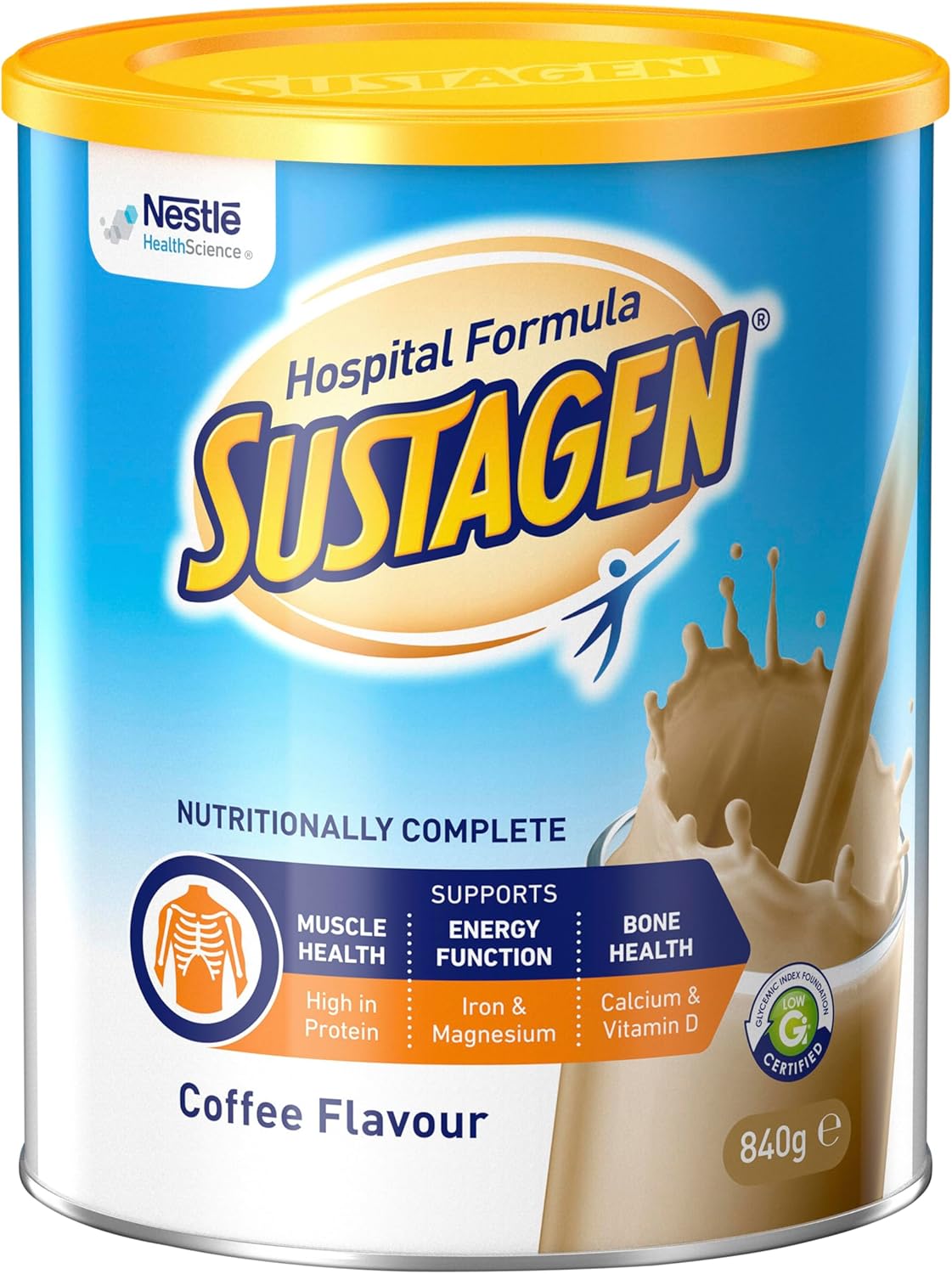 SUSTAGEN Hospital Formula High Protein Low GI Chocolate 840g [x3]