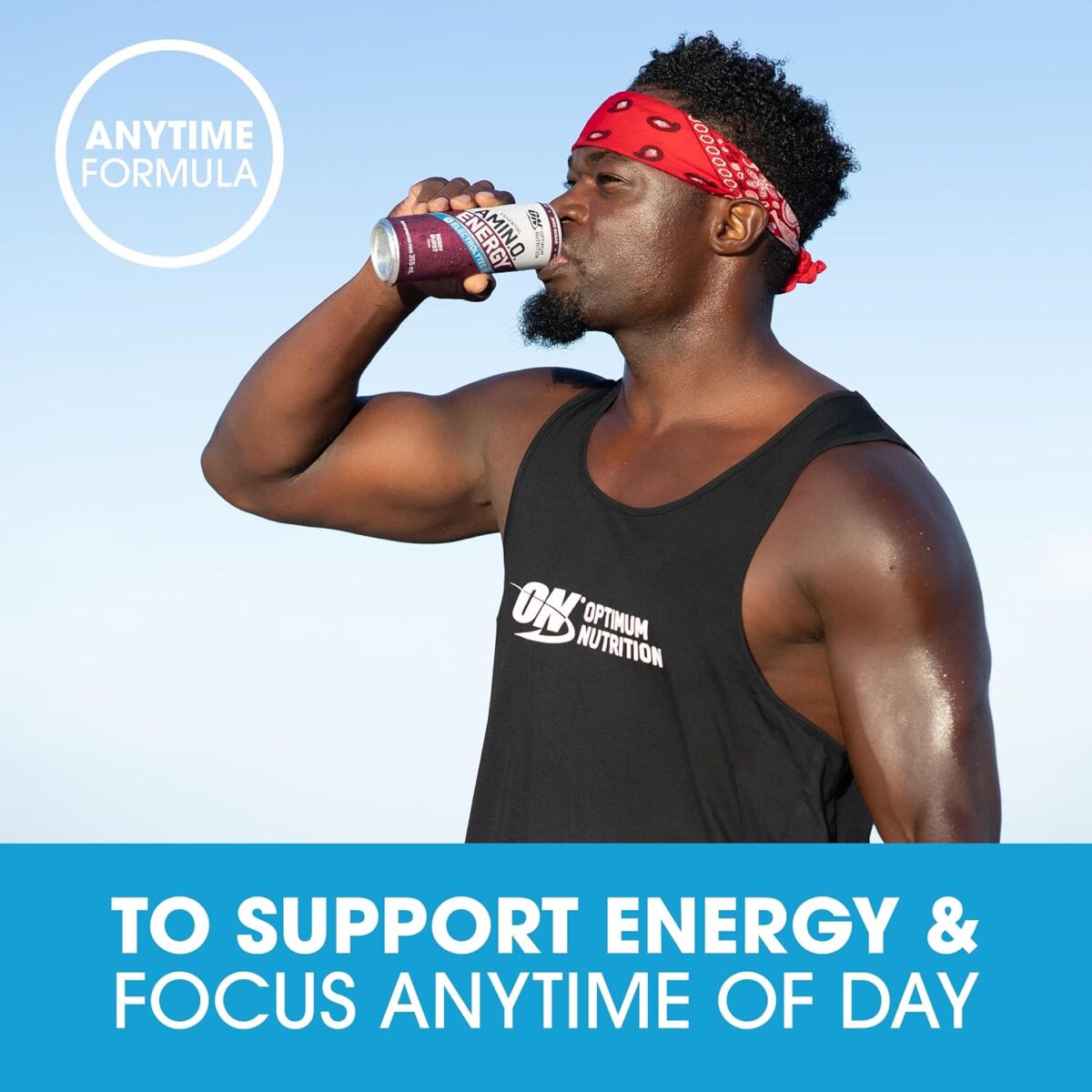 OPTIMUM NUTRITION Amino Energy + Electrolytes Sparkling Hydration Drink, Mango Pinelime, 12 Pack [x2]