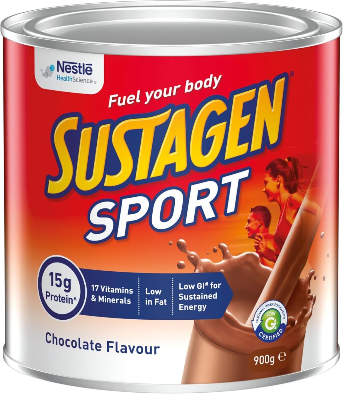 SUSTAGEN Sport High Protein Supplement Powder, Chocolate Flavour, 900g [x2]