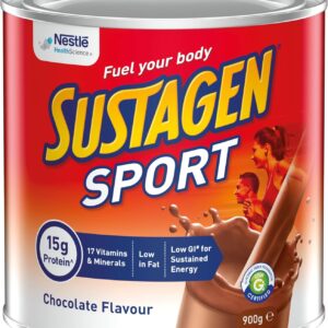 SUSTAGEN Sport High Protein Supplement Powder, Chocolate Flavour, 900g [x2]