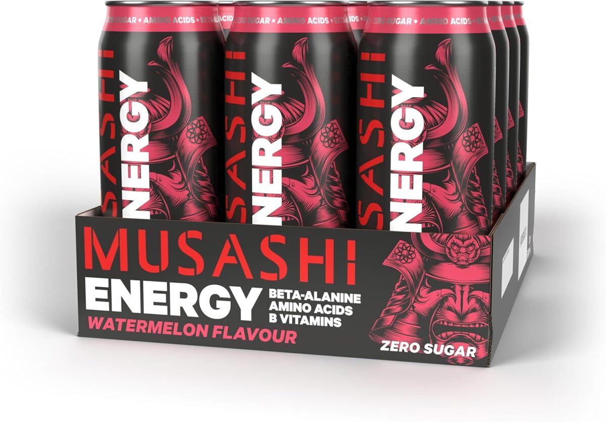 Musashi Energy Purple Grape Energy Drink 12 x 500ml [x2]