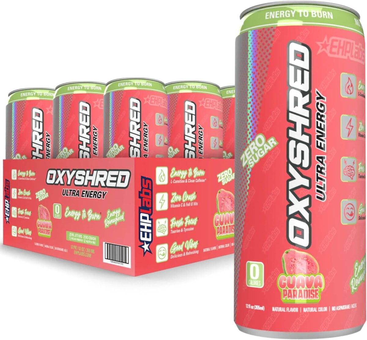 EHP Labs OxyShred Healthy Energy Drink Cali Cola 12 Pack [x2]
