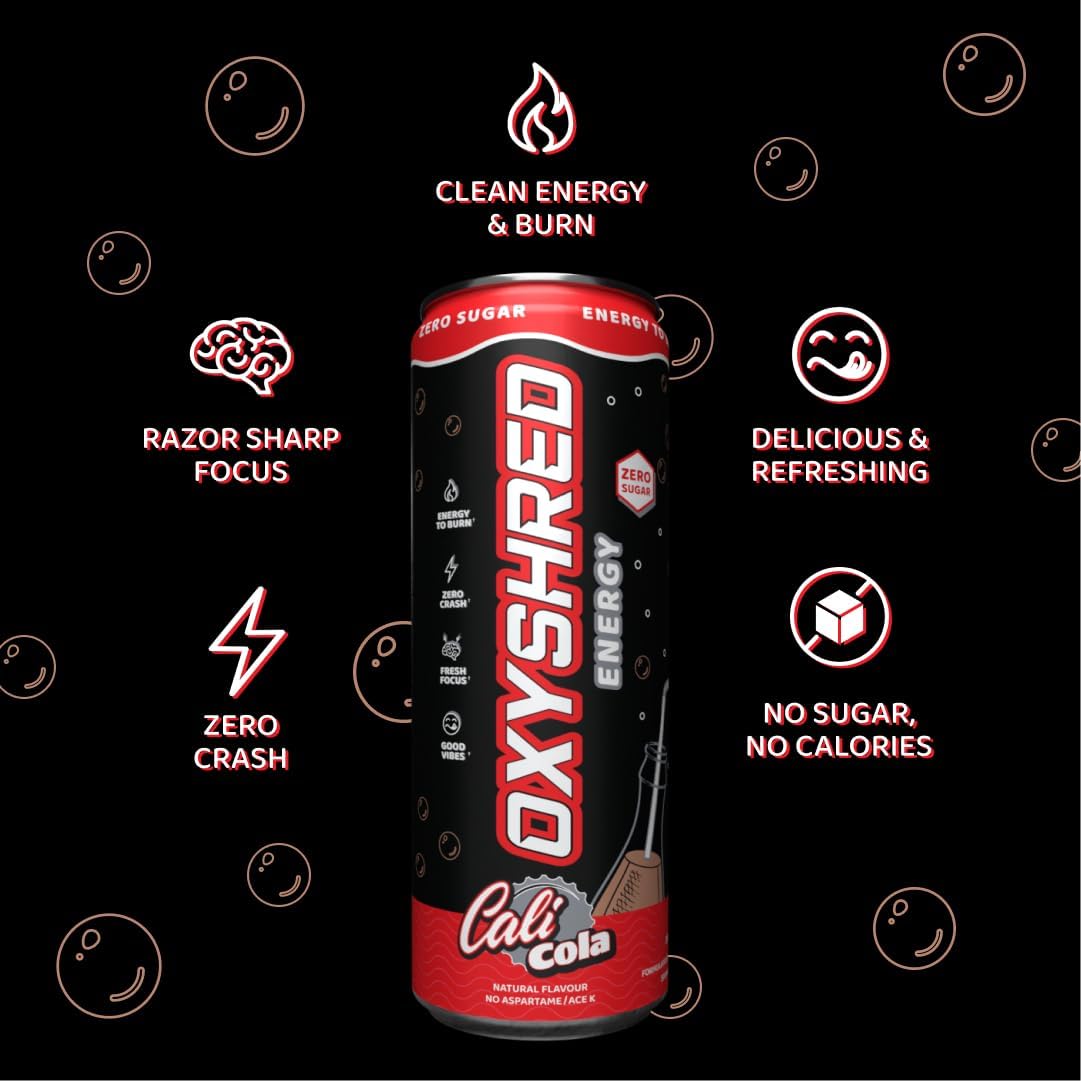 EHP Labs OxyShred Healthy Energy Drink Cali Cola 12 Pack [x2]