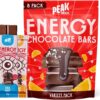 Peak Energy Caffeinated Dark Chocolate Orange Crunch Energy Bars [x3]