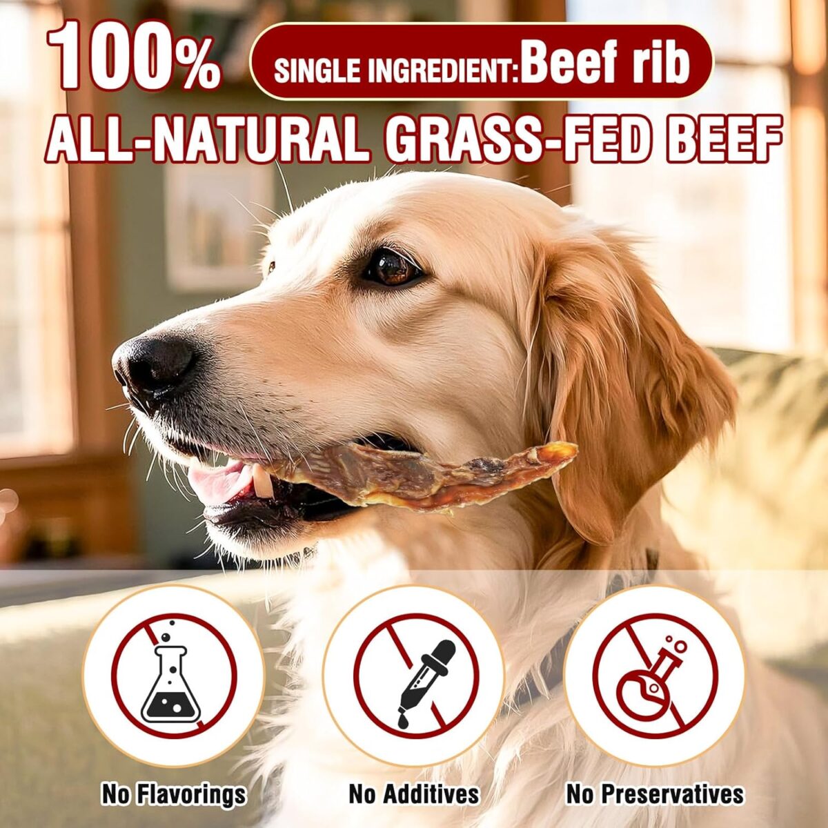 Beef Rib Bones Dog Treats 150g [x4]