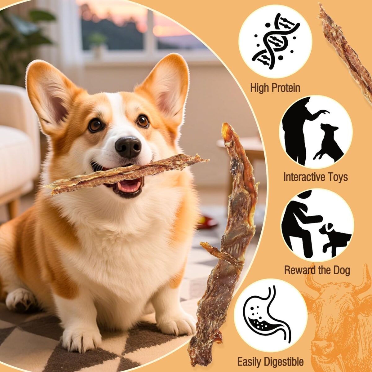 Beef Rib Bones Dog Treats 150g [x4]