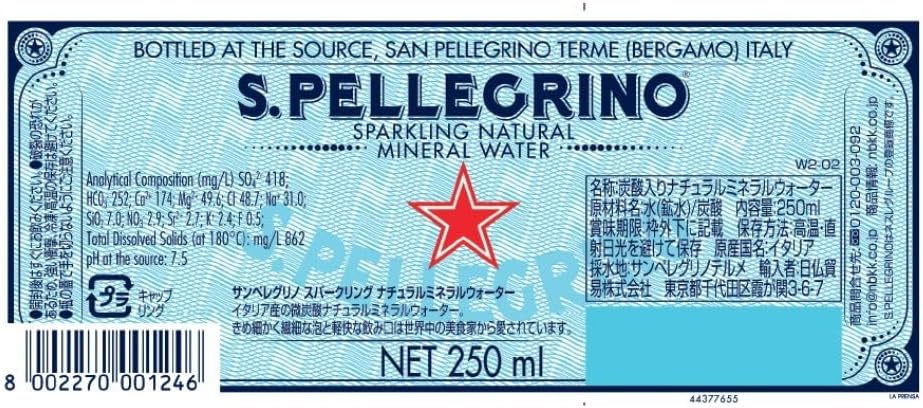 Sanpellegrino Sparkling Mineral Water, 24 x 250ml [x2]