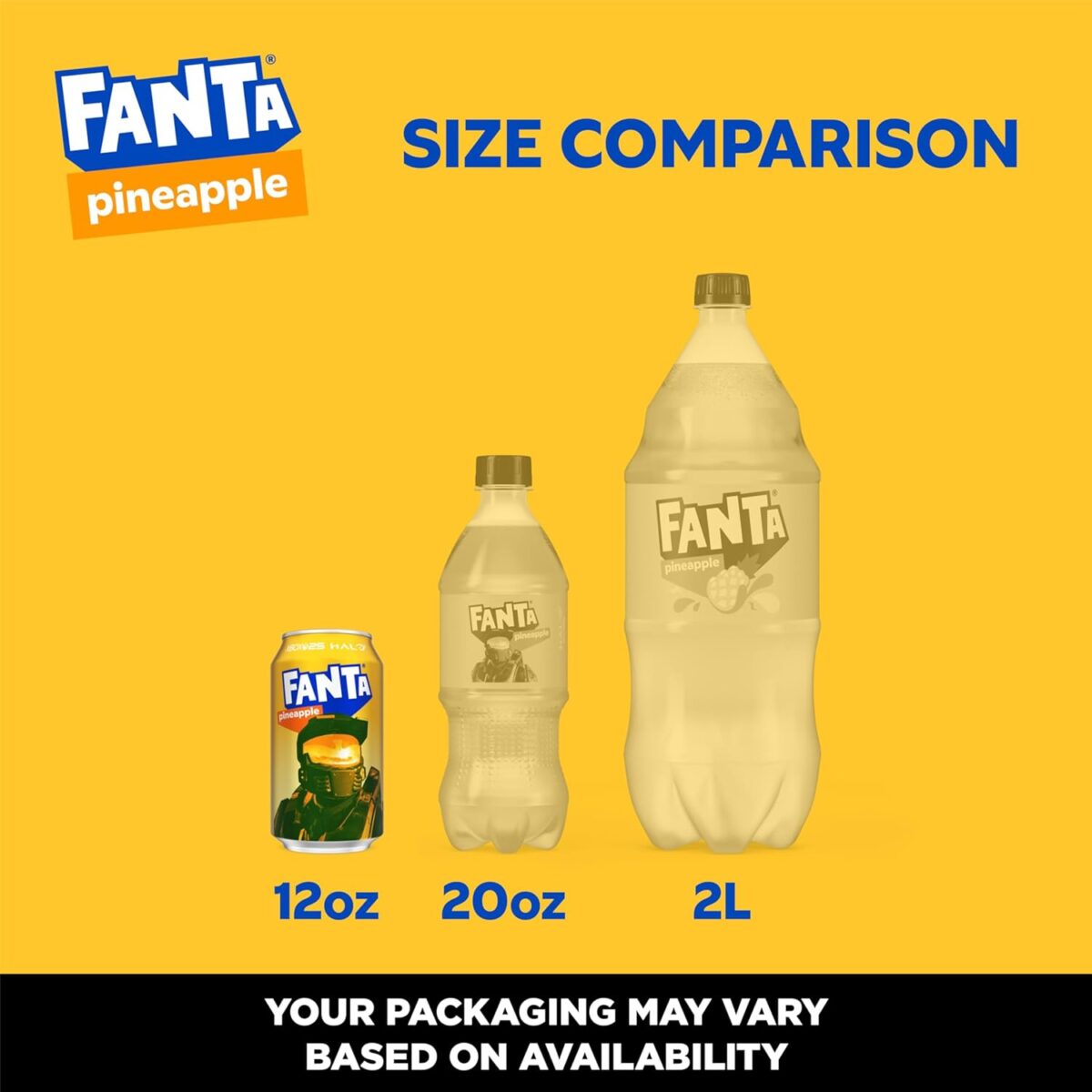 Fanta Pineapple Soda Cans, 12 x 355mL [x3]