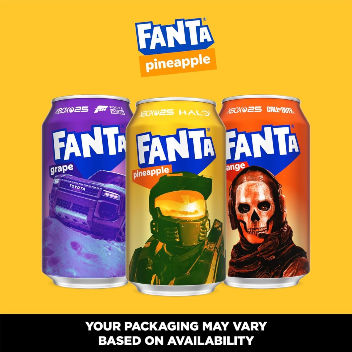 Fanta Pineapple Soda Cans, 12 x 355mL [x3]