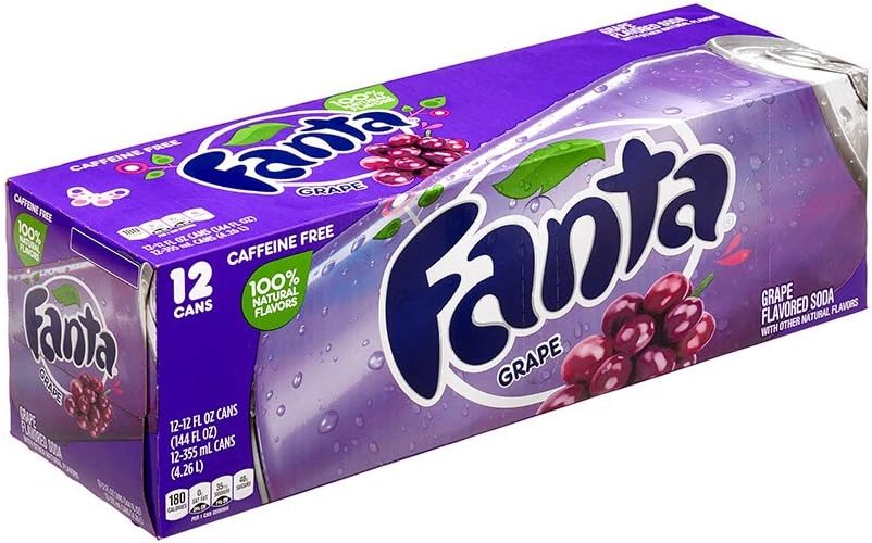 Fanta Grape Soda Can, 12 x 355mL [x3]