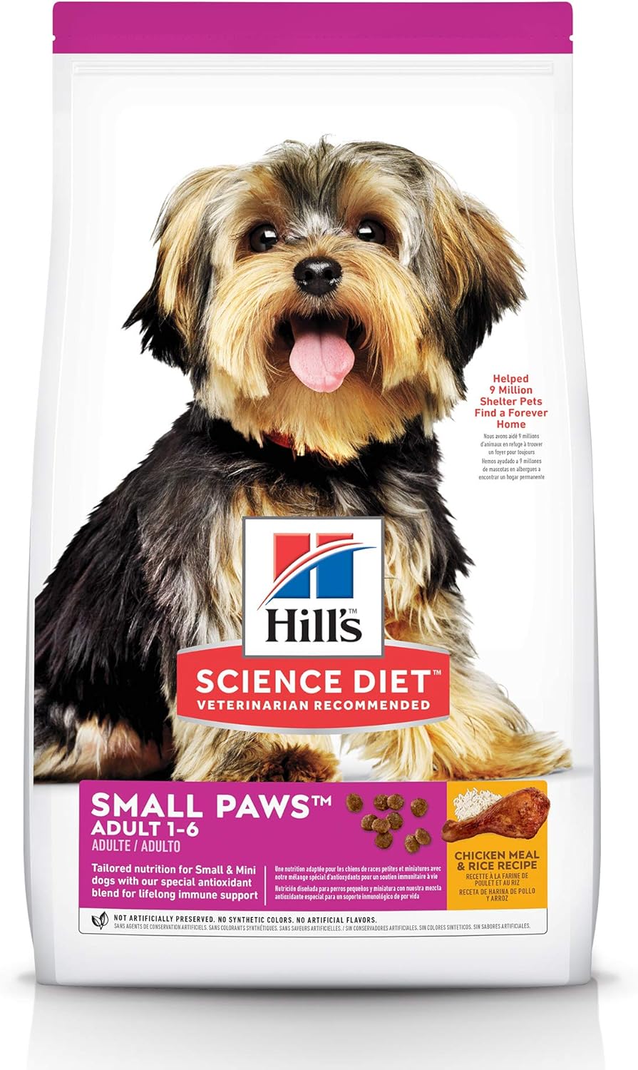 B003CL6Q84_img_16 Hill's Science Diet Adult Small Paws Chicken Meal, Barley & Brown Rice Dry Dog Food 7.03kg