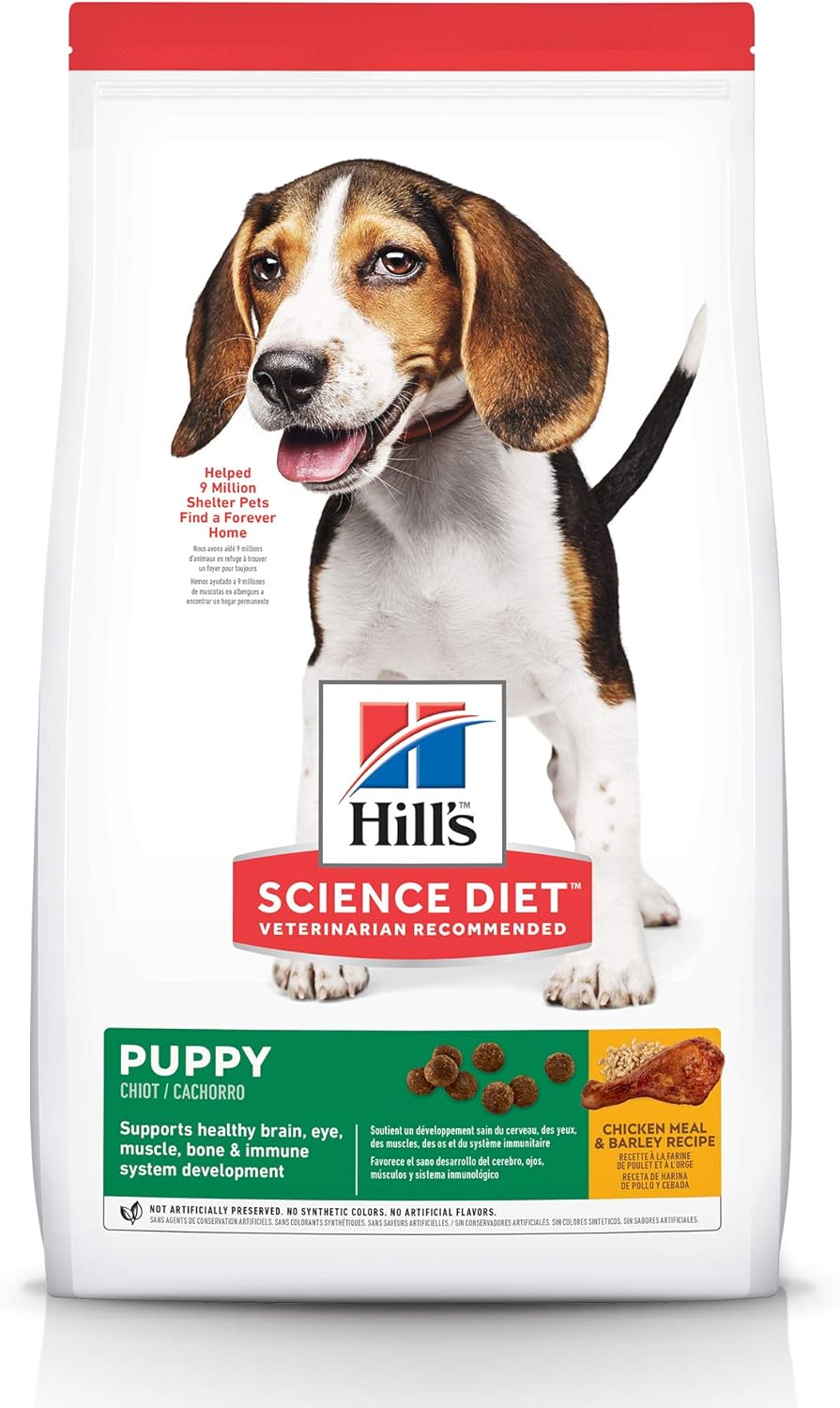 B003MW98OC_img_14 Hill's Science Diet Puppy, Chicken Meal and Barley Recipe, Dry Dog Food for Medium Breed Dogs, 7.03kg Bag