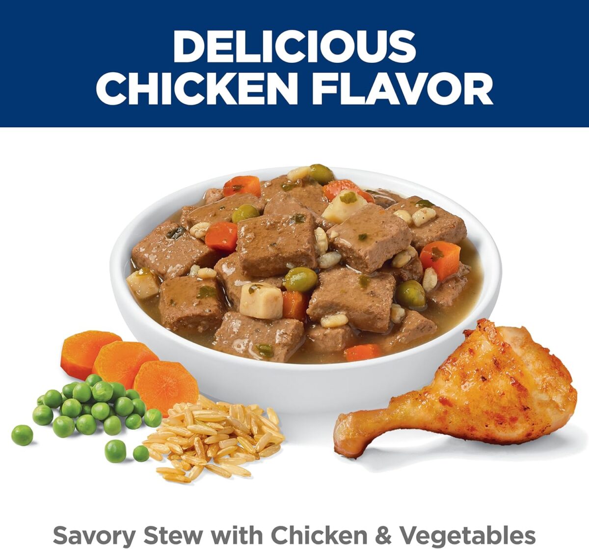 B005VSGB18_img_5 Hill's Science Diet Adult Wet Dog Food, Savory Stew with Chicken and Vegetables, 363g, 12 Pack, Canned