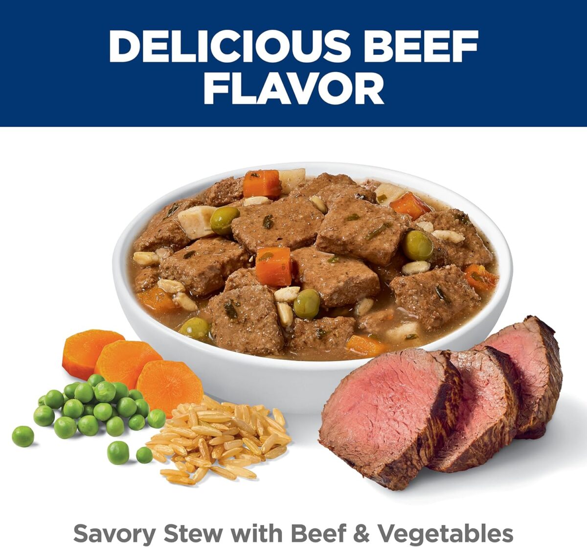 B006HKAQ88_img_5 Hill's Science Diet Adult 7Plus Savory Stew with Beef and Vegetables Senior Canned Dog Food, 363g, 12 Pack