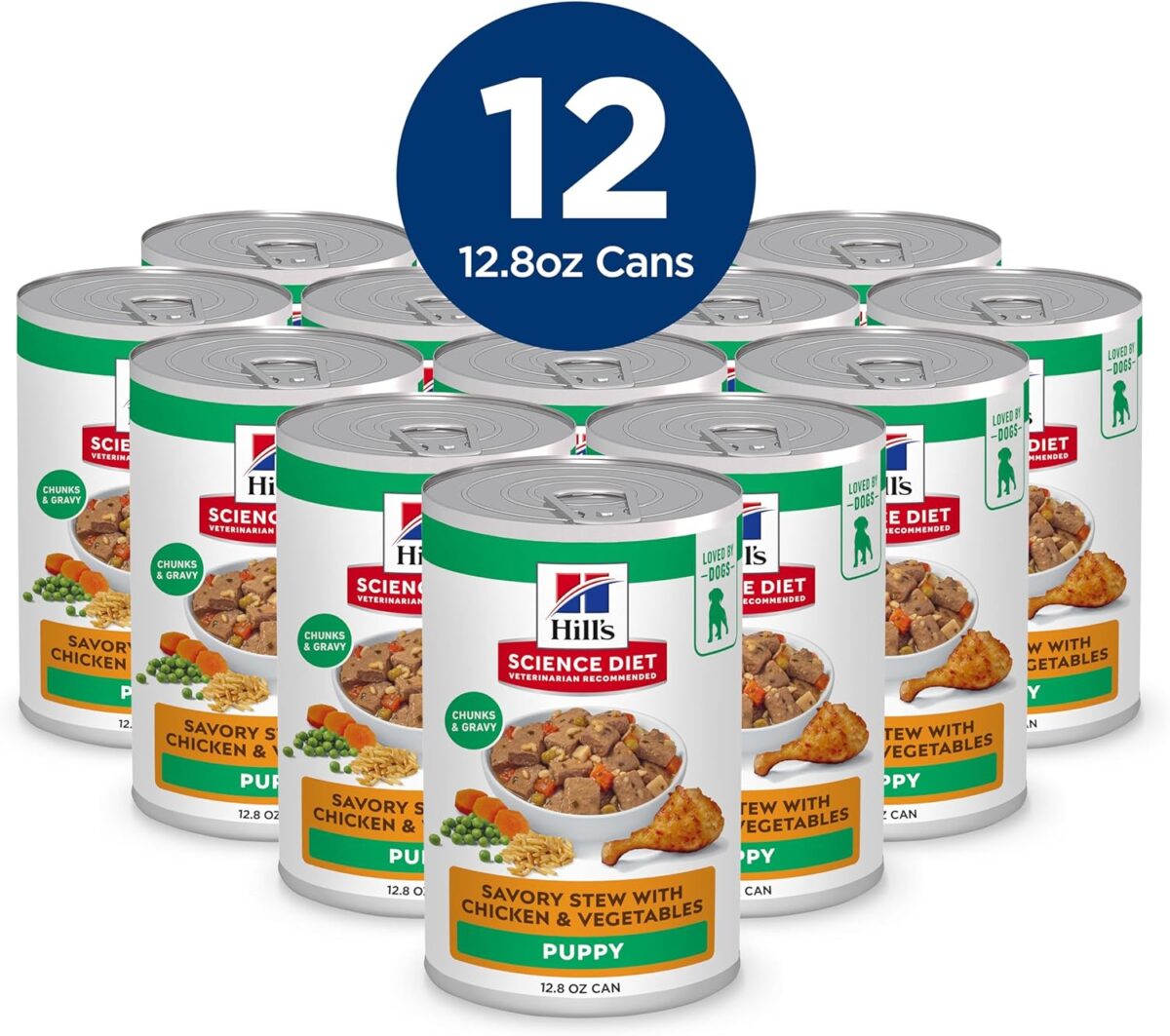 B006HKAXUO_img_3 Hill's Science Diet Puppy Wet Dog Food Savory Stew with Chicken and Vegetables, 12 Pack