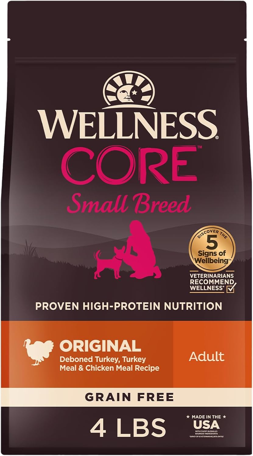 Wellness CORE Small Breed Grain-Free Turkey & Chicken Dry Dog Food 1.8kg [x2]