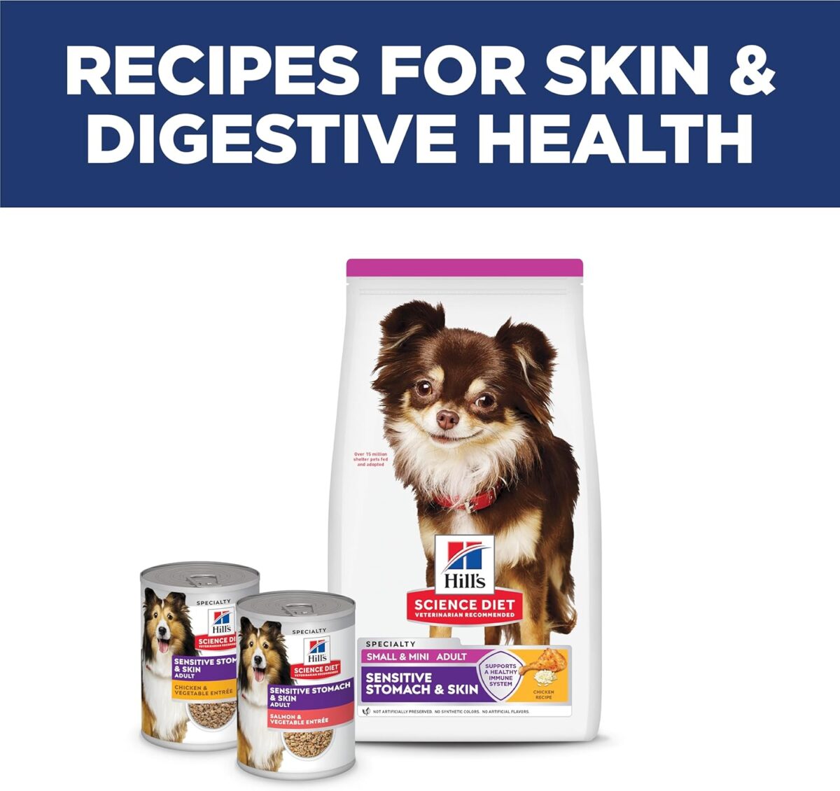 B01BKECERG_img_12 Hill's Science Diet Sensitive Stomach & Skin Adult Small & Mini Chicken Dry Dog Food 6.8kg Bag