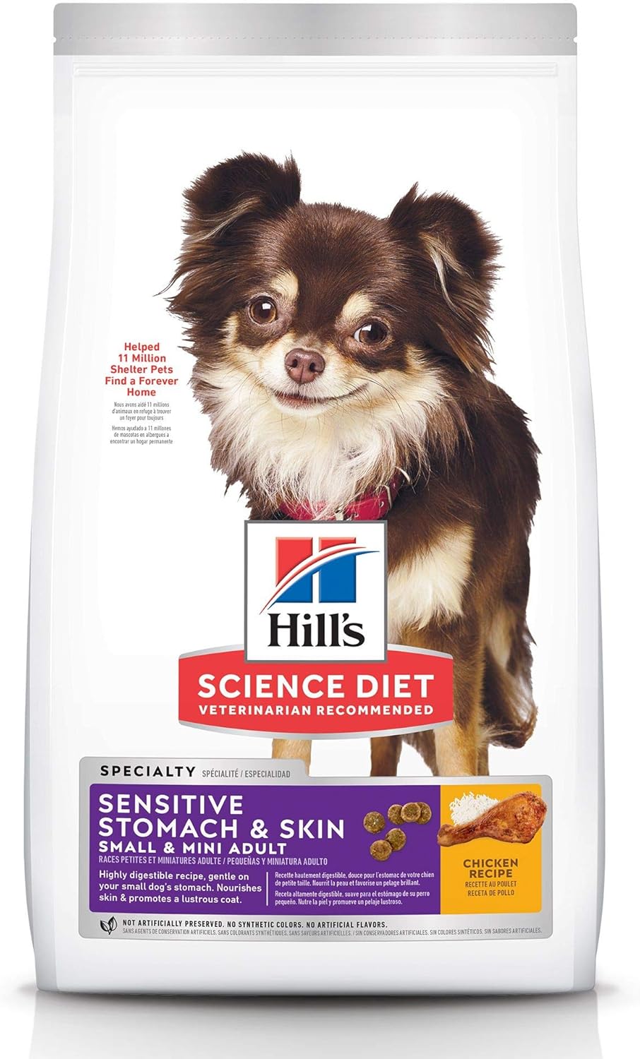 B01BKECERG_img_5 Hill's Science Diet Sensitive Stomach & Skin Adult Small & Mini Chicken Dry Dog Food 6.8kg Bag