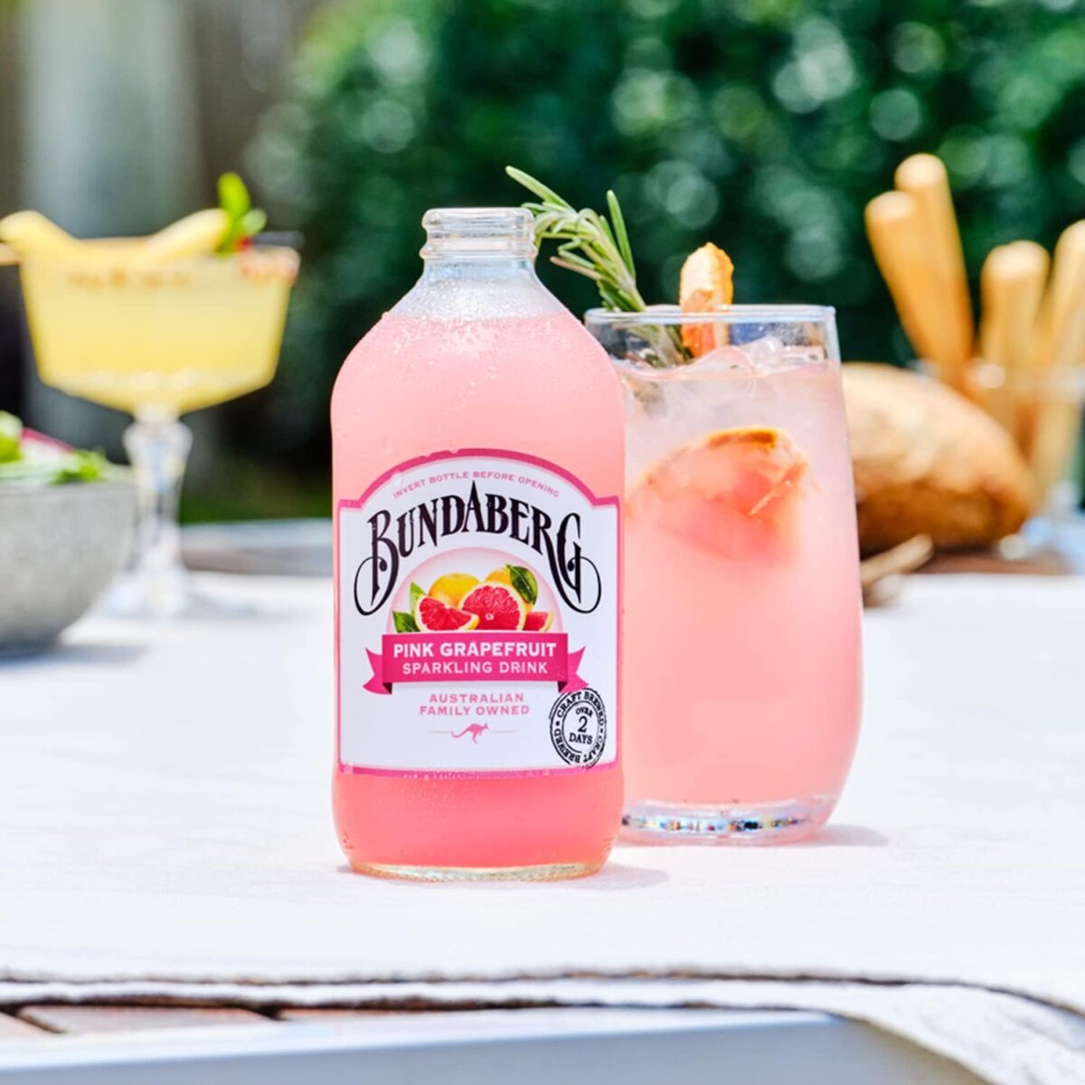 Bundaberg Pink Grapefruit Sparkling Drink 12 x 375mL [x2]