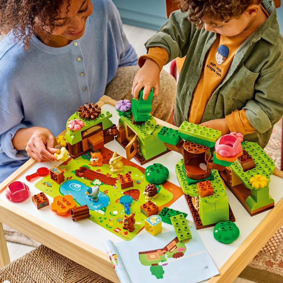 LEGO® DUPLO® Discovery Forest with Wild Animals 10480 Building Set for Toddlers with Play Mat – with a Hedgehog, Duck, Squirrel, Rabbit, Bird and Fox Figures - Playset Idea for Boys and Girls Aged 3+ LEGO® DUPLO® Discovery Forest with Wild Animals 10480 Building Set for Toddlers with Play Mat – with a Hedgehog, Duck, Squirrel, Rabbit, Bird and Fox Figures - Playset Idea for Boys and Girls Aged 3+