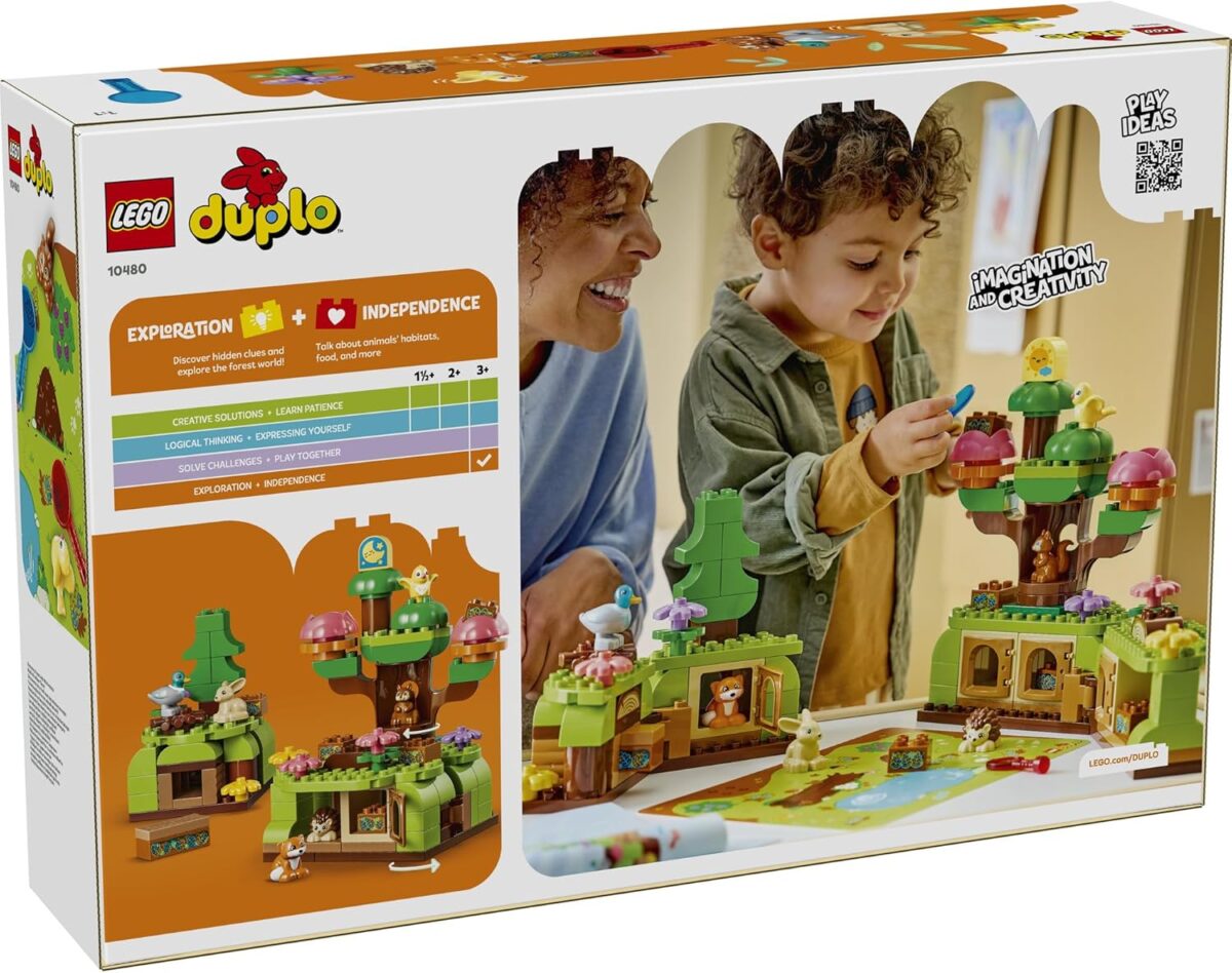 LEGO® DUPLO® Discovery Forest with Wild Animals 10480 Building Set for Toddlers with Play Mat – with a Hedgehog, Duck, Squirrel, Rabbit, Bird and Fox Figures - Playset Idea for Boys and Girls Aged 3+ LEGO® DUPLO® Discovery Forest with Wild Animals 10480 Building Set for Toddlers with Play Mat – with a Hedgehog, Duck, Squirrel, Rabbit, Bird and Fox Figures - Playset Idea for Boys and Girls Aged 3+