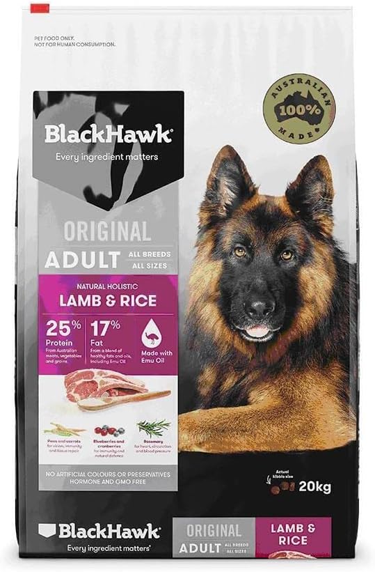Black Hawk - Adult Dry Dog Food, Lamb and Rice, 3kg [x2]