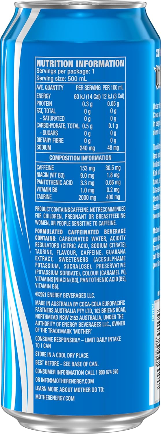 Mother Energy Zero Sugar 24 x 500ml [x2]