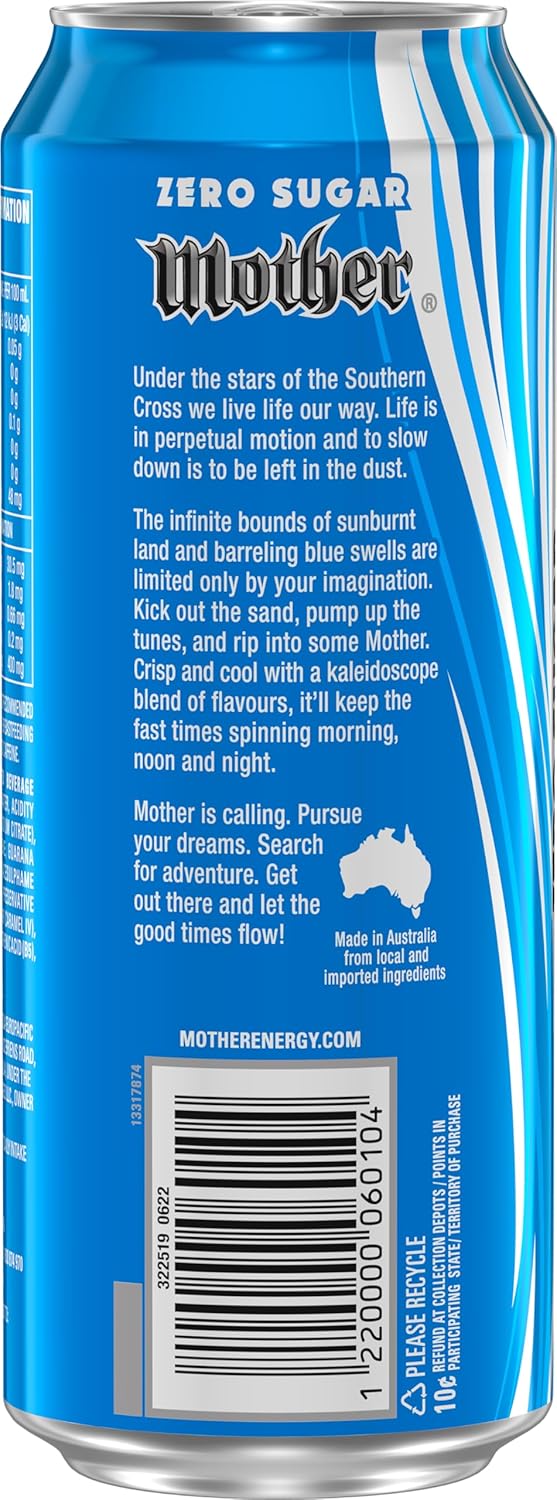Mother Energy Zero Sugar 24 x 500ml [x2]