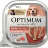 OPTIMUM Salmon and Rice Wet Dog Food, Adult, 100g Tray, 12 Pack [x4]