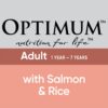 OPTIMUM Salmon and Rice Wet Dog Food, Adult, 100g Tray, 12 Pack [x4]